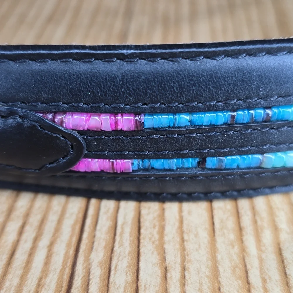 Tony Lama Women's Black Leather Belt Size 32‎